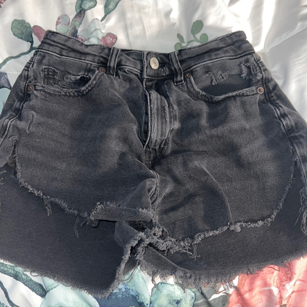 American Eagle Black Denim Shorts